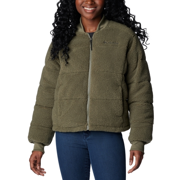 NWT Columbia Womens Puffect Novelty Jacket Stone Green XS